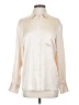 ATM 100% Polyester Metallic Ivory Long Sleeve Blouse Size XS - photo 1