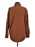 Unbranded 100% Polyester Solid Brown Long Sleeve Blouse Size M - photo 2
