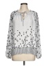 Gap Silver Long Sleeve Blouse Size L - photo 1