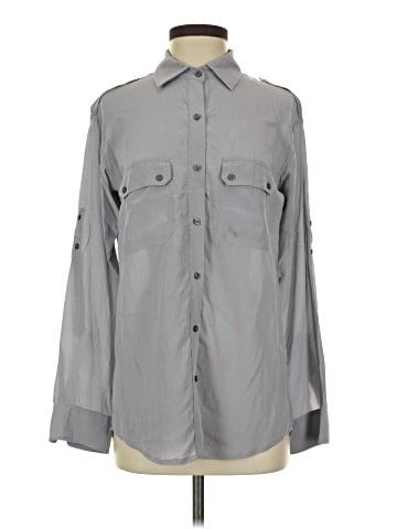 Express Long Sleeve Silk Top (view 1)
