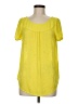 Vanessa Virginia 100% Polyester Yellow Short Sleeve Blouse Size 6 - photo 1