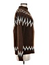 Unbranded 100% Polyester Chevron-herringbone Brown Turtleneck Sweater Size M - photo 4