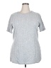 Unbranded Tweed Silver Short Sleeve Turtleneck Size 2X - photo 1