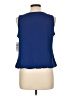 Alfani 100% Polyester Blue Sleeveless Blouse Size 10 (petite) - photo 2