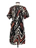 Mark 100% Polyester Print Black Casual Dress Size S - photo 2