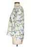 Prabal Gurung Collective 100% Polyester Floral Silver Short Sleeve Blouse Size 4 - photo 5