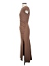 RIVALRY RUNWAY Solid Brown Casual Dress Size XS - photo 5