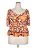DR2 Orange Short Sleeve Blouse Size XXL - photo 1