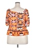DR2 Orange Short Sleeve Blouse Size XXL - photo 2