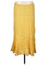 Rhode 100% Rayon Polka Dots Yellow Casual Skirt Size 1X - photo 1