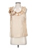 J.Crew 100% Silk Tan Sleeveless Silk Top Size 2 - photo 1