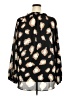 Spin 100% Polyester Animal Print Black Long Sleeve Blouse Size XXL (estimated) - photo 2