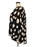 Spin 100% Polyester Animal Print Black Long Sleeve Blouse Size XXL (estimated) - photo 5