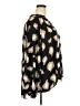 Spin 100% Polyester Animal Print Black Long Sleeve Blouse Size XXL (estimated) - photo 4