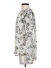 Express 100% Polyester Floral Silver Long Sleeve Blouse Size S - photo 5