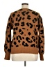 Sweet Lovely by Jen Animal Print Brown Pullover Sweater Size 1X - photo 2