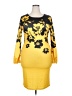 Unbranded Graphic Yellow Cocktail Dress Size 2X - photo 1