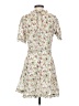 Topshop 100% Polyester Floral Ivory Casual Dress Size 4 - photo 2