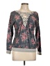 Inspired Hearts Floral Gray Pullover Sweater Size L - photo 1