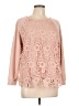 Adrianna Papell Pink Pullover Sweater Size L - photo 1