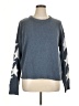 Shein 100% Polyester Stars Blue Pullover Sweater Size 12 - photo 1