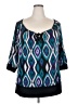 Gitano 100% Polyester Teal 3/4 Sleeve T-Shirt Size 18 - 20 - photo 1