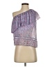 Saylor 100% Polyester Paisley Purple Sleeveless Blouse Size S - photo 1
