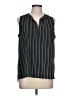 Simply Styled 100% Polyester Stripes Black Sleeveless Blouse Size L - photo 1