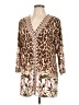 JM Collection Animal Print Brown Kimono Size L - photo 1
