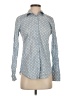 Ann Taylor Polka Dots Blue Long Sleeve Button-Down Shirt Size 2 - photo 1