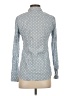 Ann Taylor Polka Dots Blue Long Sleeve Button-Down Shirt Size 2 - photo 2
