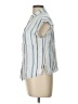 Self Esteem Stripes Blue Sleeveless Button-Down Shirt Size L - photo 5