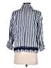 Chico's Stripes White Blazer Size Med (1) - photo 2