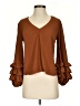 Amanda Uprichard 100% Polyester Brown Long Sleeve Blouse Size P (petite) - photo 1