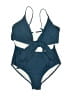 Unbranded Color Block Blue One Piece Swimsuit Size L - photo 1