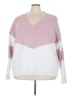 Unbranded 100% Polyester Color Block Pink Pullover Sweater Size 4X - photo 1