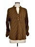 Assorted Brands 100% Polyester Brown Long Sleeve Blouse Size L - photo 1