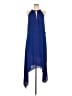 BCBGMAXAZRIA 100% Polyester Solid Blue Casual Dress Size M - photo 1