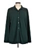 Sag Harbor 100% Polyester Solid Green Long Sleeve Blouse Size M - photo 1