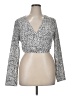 Shein 100% Polyester Silver Long Sleeve Blouse Size XL - photo 1