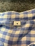 Unbranded Checkered-gingham Blue 3/4 Sleeve Button-Down Shirt Size S - photo 7
