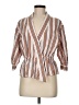 BA&SH Stripes Orange 3/4 Sleeve Blouse Size Med (2) - photo 1