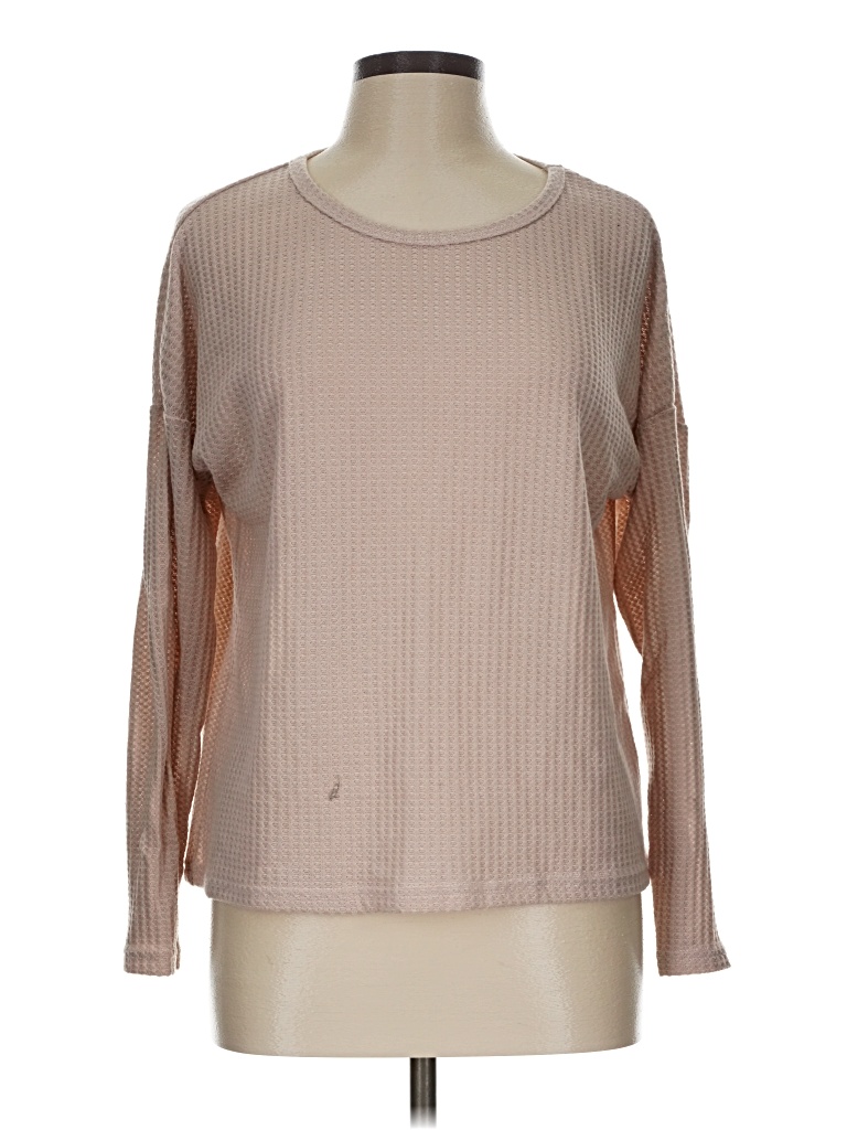 Pre-owned Ekouaer Long Sleeve T-shirt In Tan