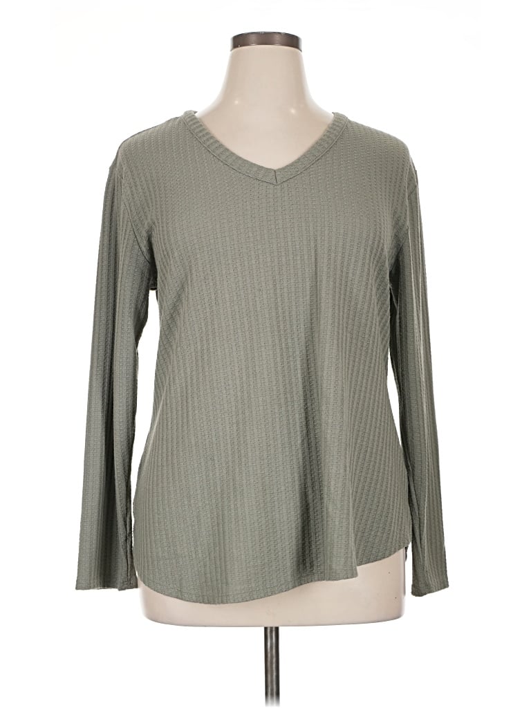 Pre-owned Chaser Long Sleeve T-shirt In Gray