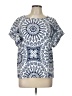 Izuria Blue Short Sleeve Blouse Size L - photo 1