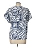 Izuria Blue Short Sleeve Blouse Size L - photo 2