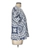 Izuria Blue Short Sleeve Blouse Size L - photo 4