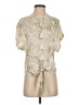 Olivaceous 100% Rayon Ivory Short Sleeve Blouse Size S - photo 1