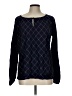 Amour Vert Argyle Blue Long Sleeve Blouse Size L - photo 1