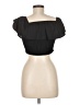 Shein Black Short Sleeve Top Size 6 - photo 2